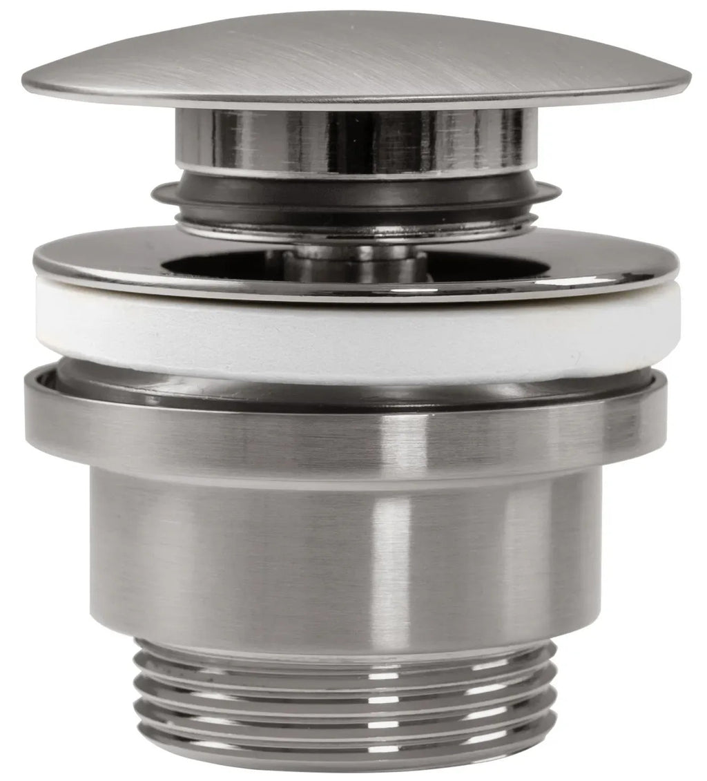 Univerzálny umývadlový výpust REA Click-clack - brúsený nikel INOX  1