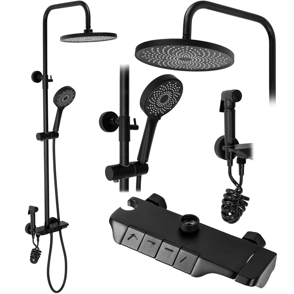 Sprchová sada s termostatom REA Max Black  1