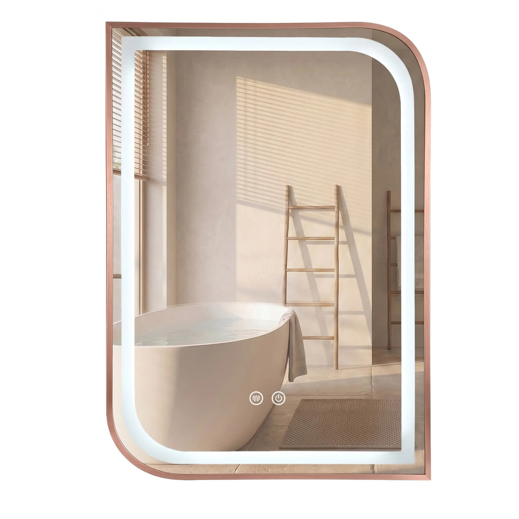 Zrkadlo LED ZONE 70x50  BRUSH  ROSE GOLD  1