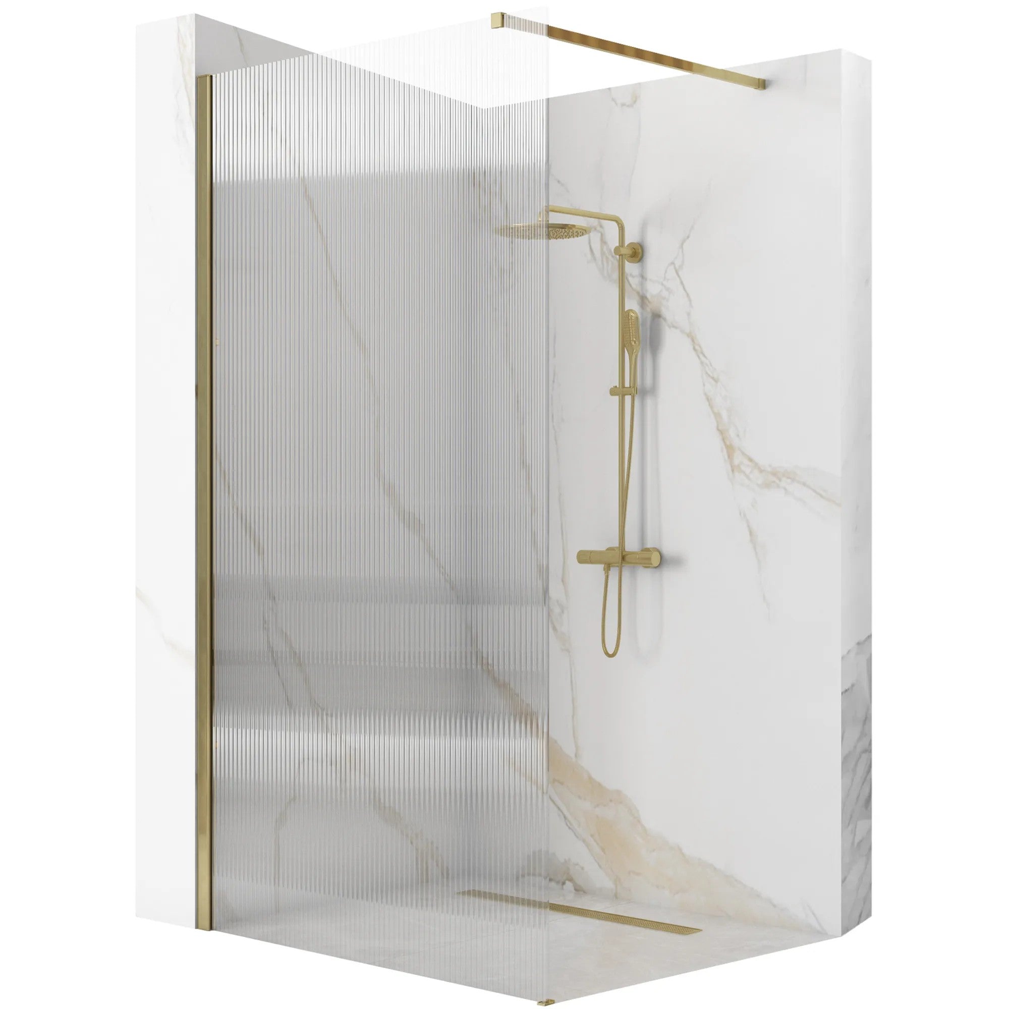 Sprchová zástena REA AERO Intimo Gold Brush 90  1