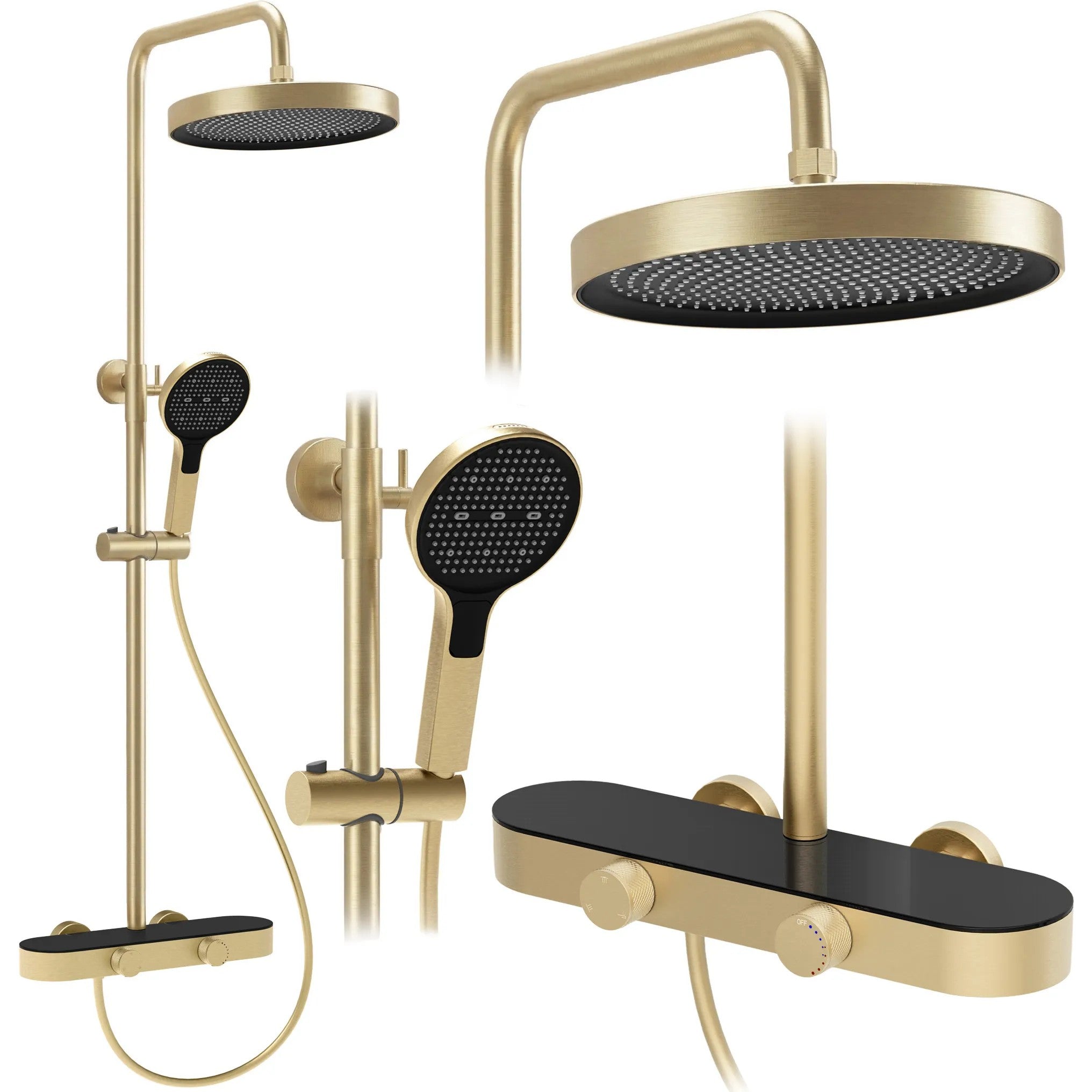 Sprchový set Rea Creo Brush Gold  1