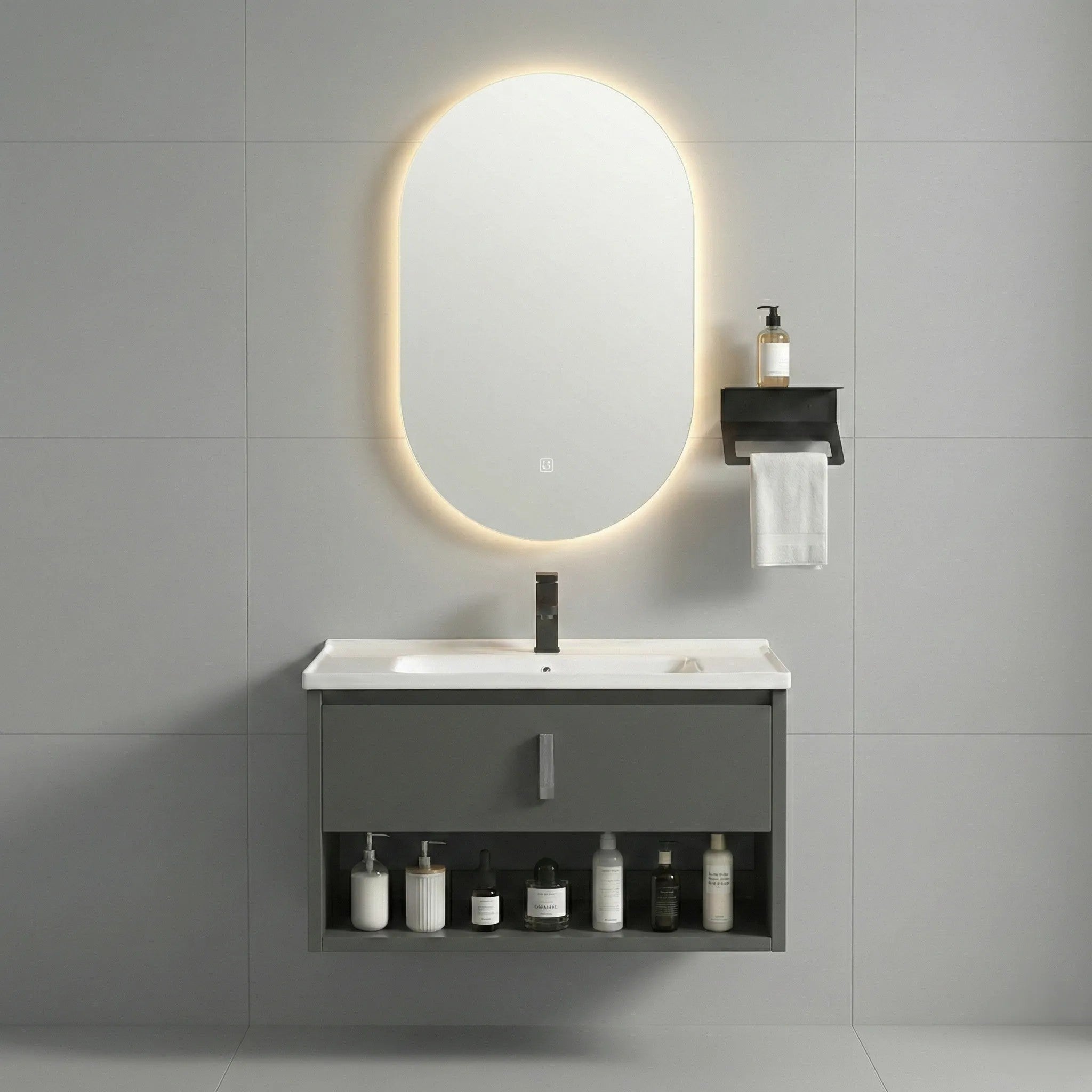 Súprava kúpeľňového nábytku s umývadlom Toledo 60cm Grey  1