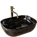 Umývadlo na dosku REA BELINDA - lesklý čierny mramor  1