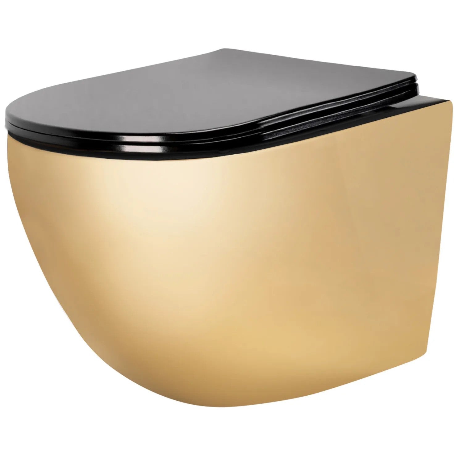 Závesná WC misa REA Carlo Mini Flat Gold/Black  1