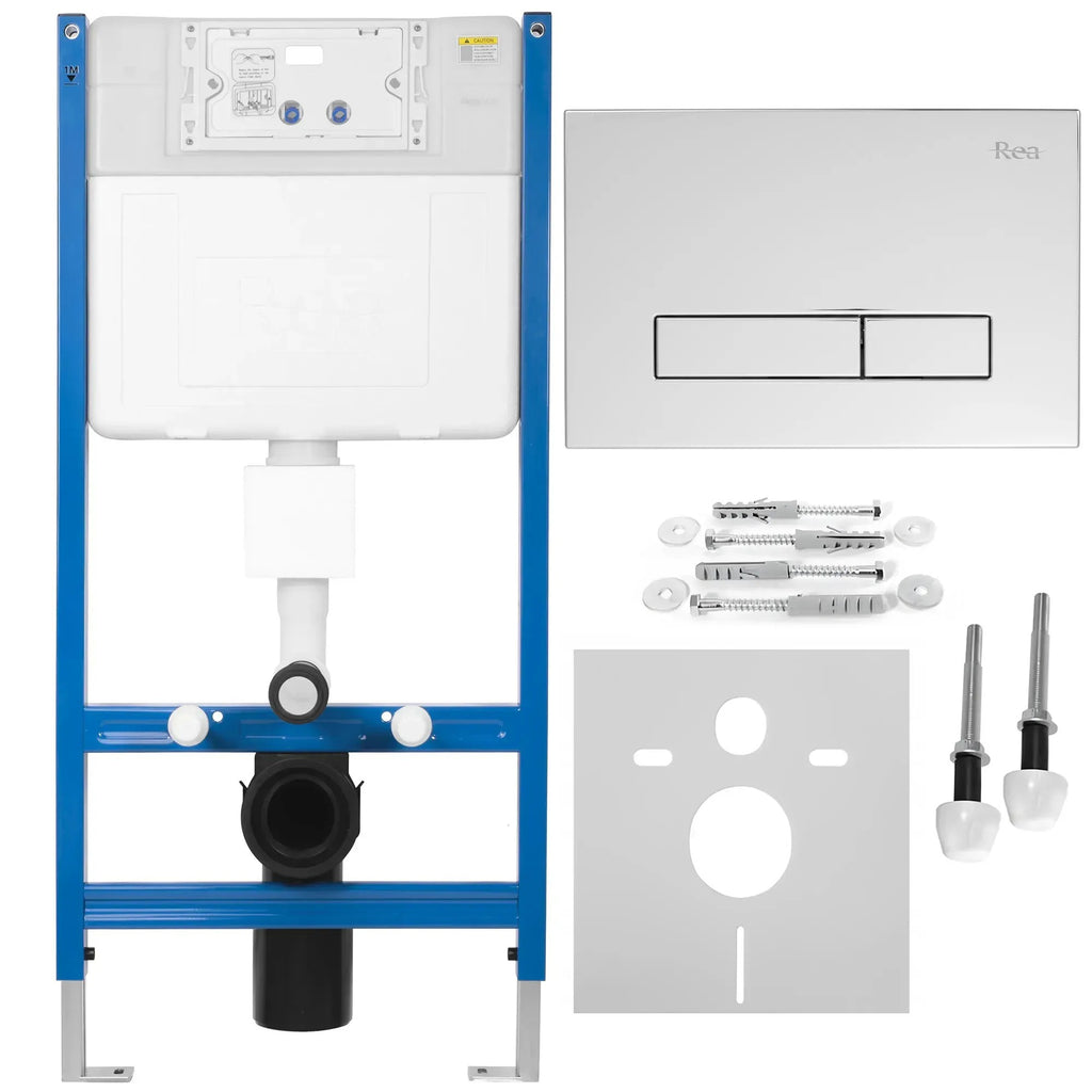 Podomietkový WC systém K011A-Q + tlačidlá HD Chrome  1