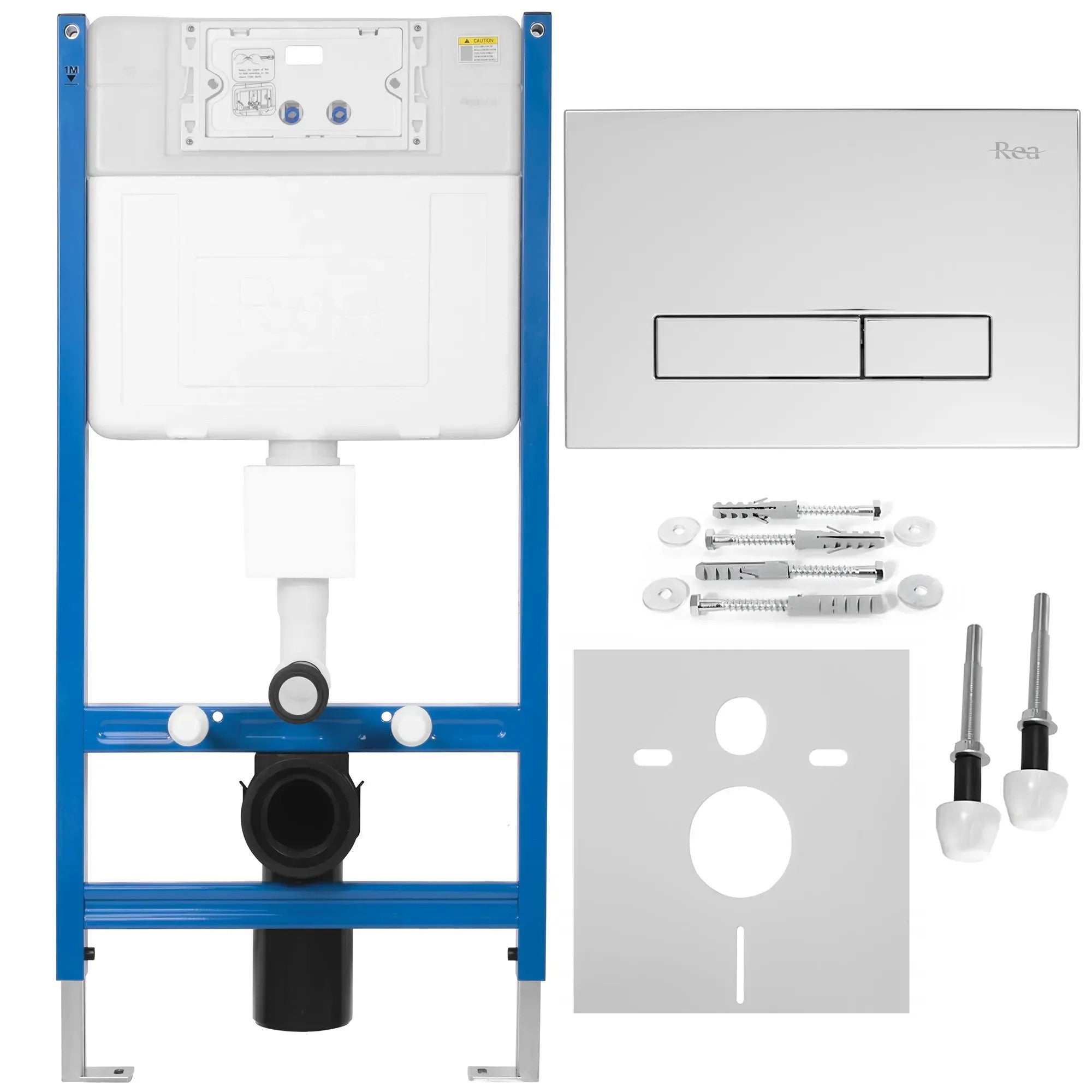Podomietkový WC systém K011A-Q + tlačidlá HD Chrome  1