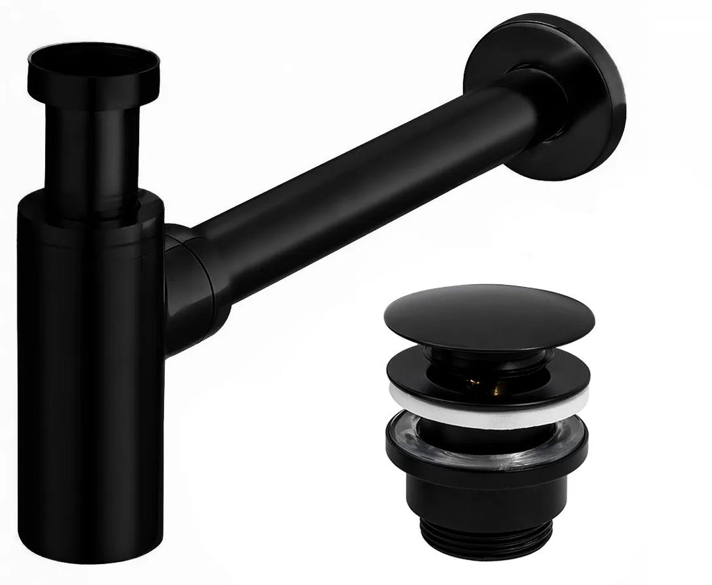 Umývadlový sifón Klik-Klak Universal Rea Black Matt  1