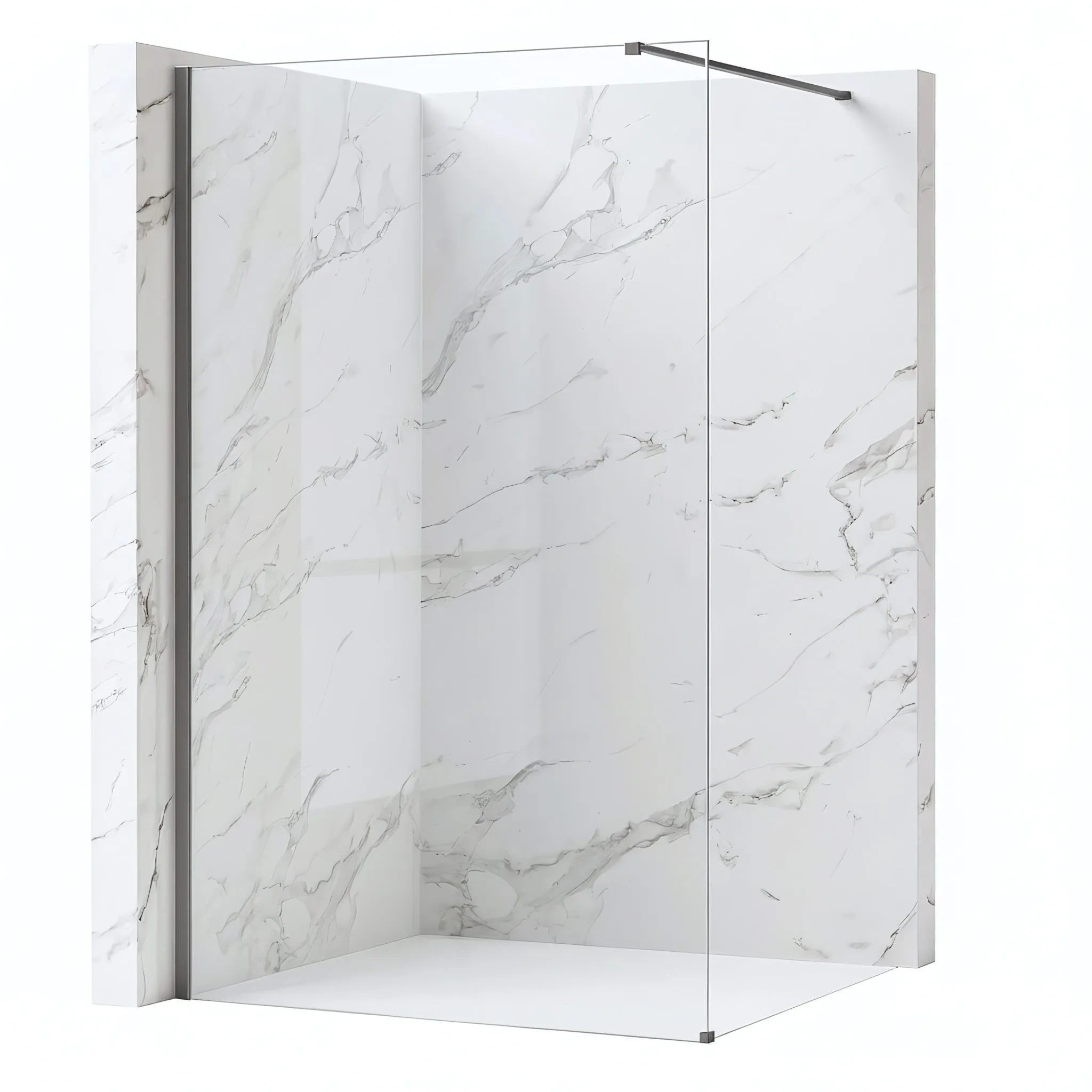 Sprchová zástena Rea Flexi Transparent / Titan 140  1