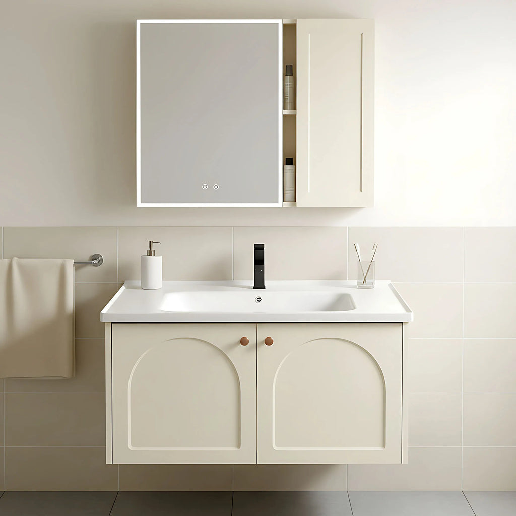 Súprava kúpeľňového nábytku s umývadlom Denver 80cm Creme  1