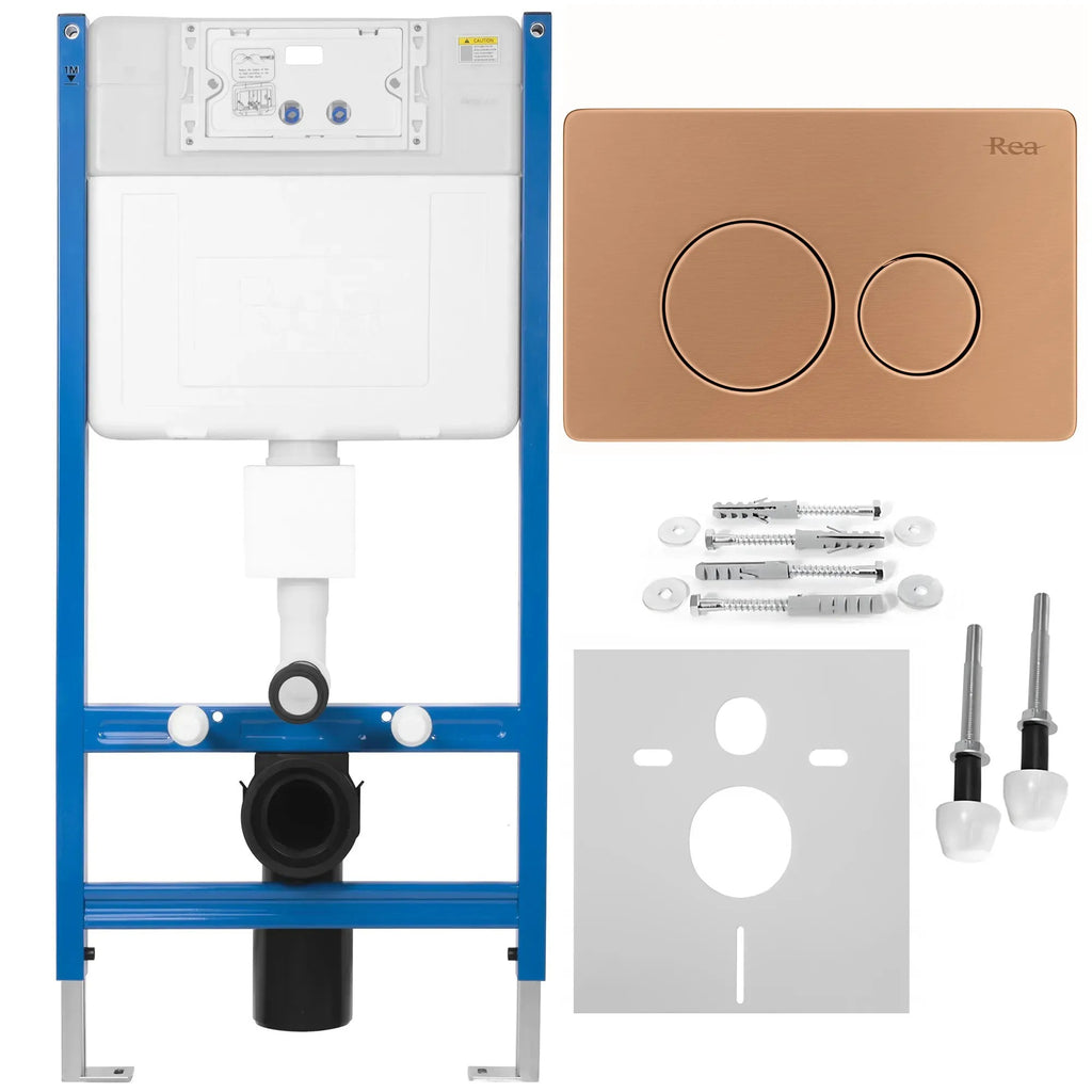 Podomietkový WC systém K011A-Q + tlačidlá I Brush Copper  1