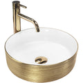Umývadlo na dosku Rea Sami White Brush Gold  1