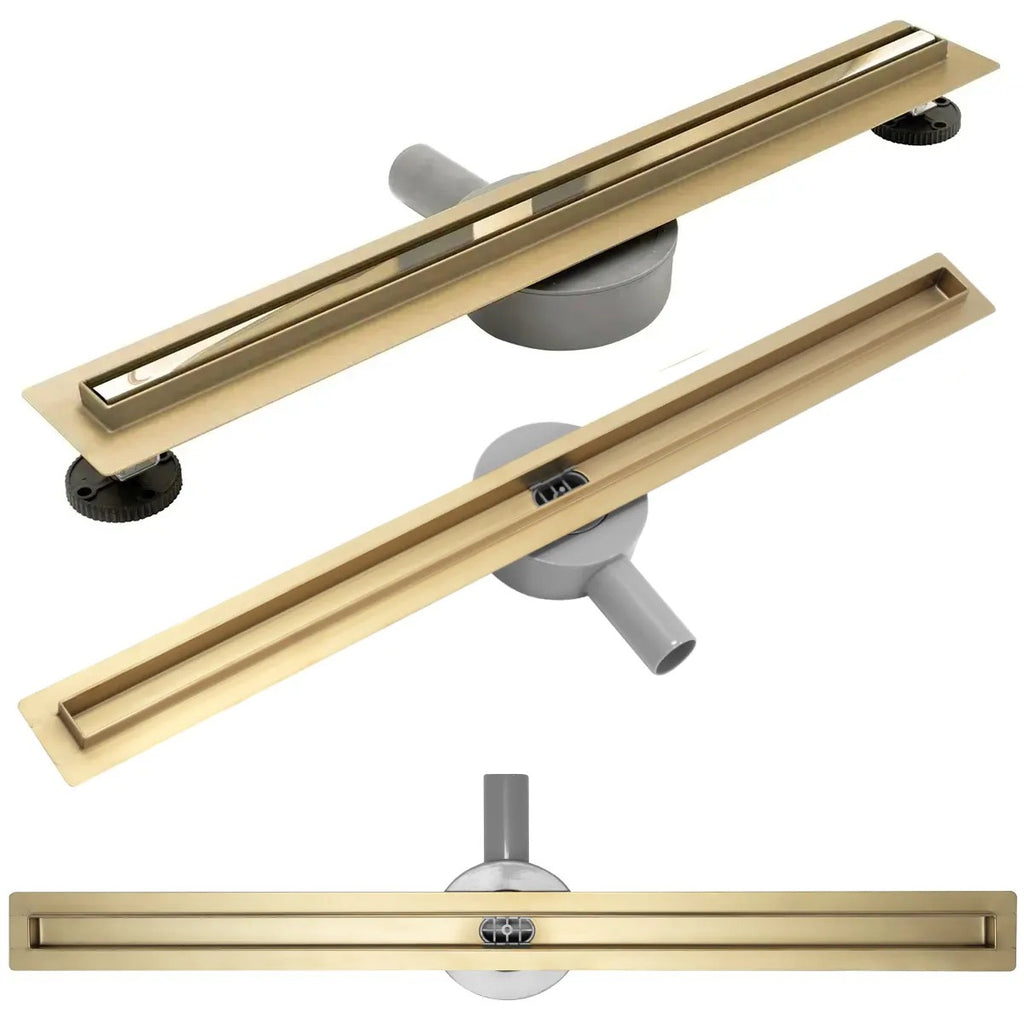 Odtokový žľab Rea Neo Slim Mirror Pro 60 - zlatý  1