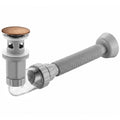 Umyvadlový sifon s univerzální výpustí click-clack REA Flow Brush Copper  1