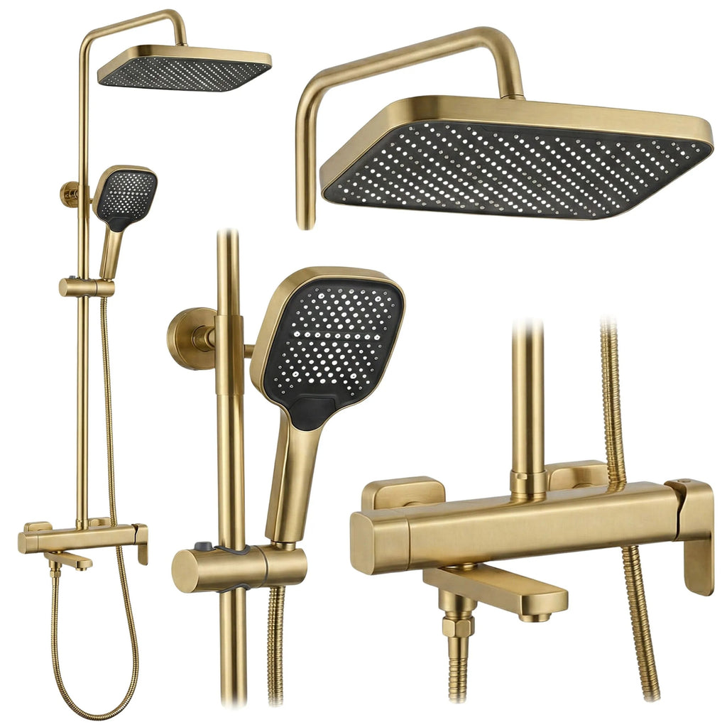Sprchový set Rea Arlo Brush Gold  1