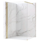 Sprchová zástena Rea Flexi Transparent / Brush Gold 100  1