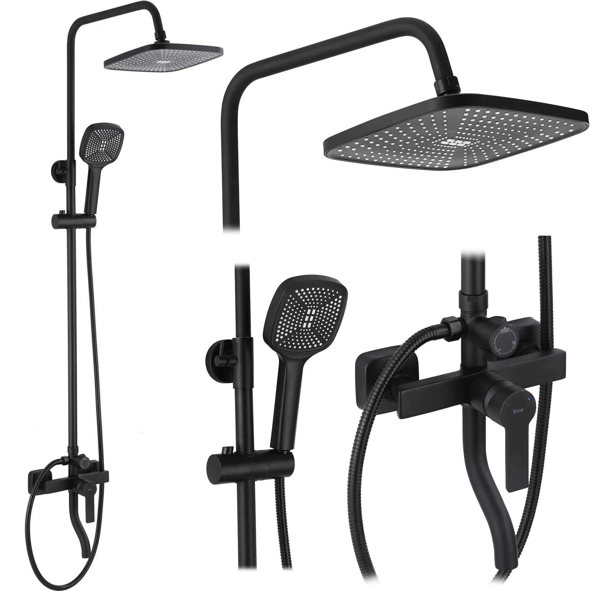 Sprchový set REA ARGUS BLACK MATT  1
