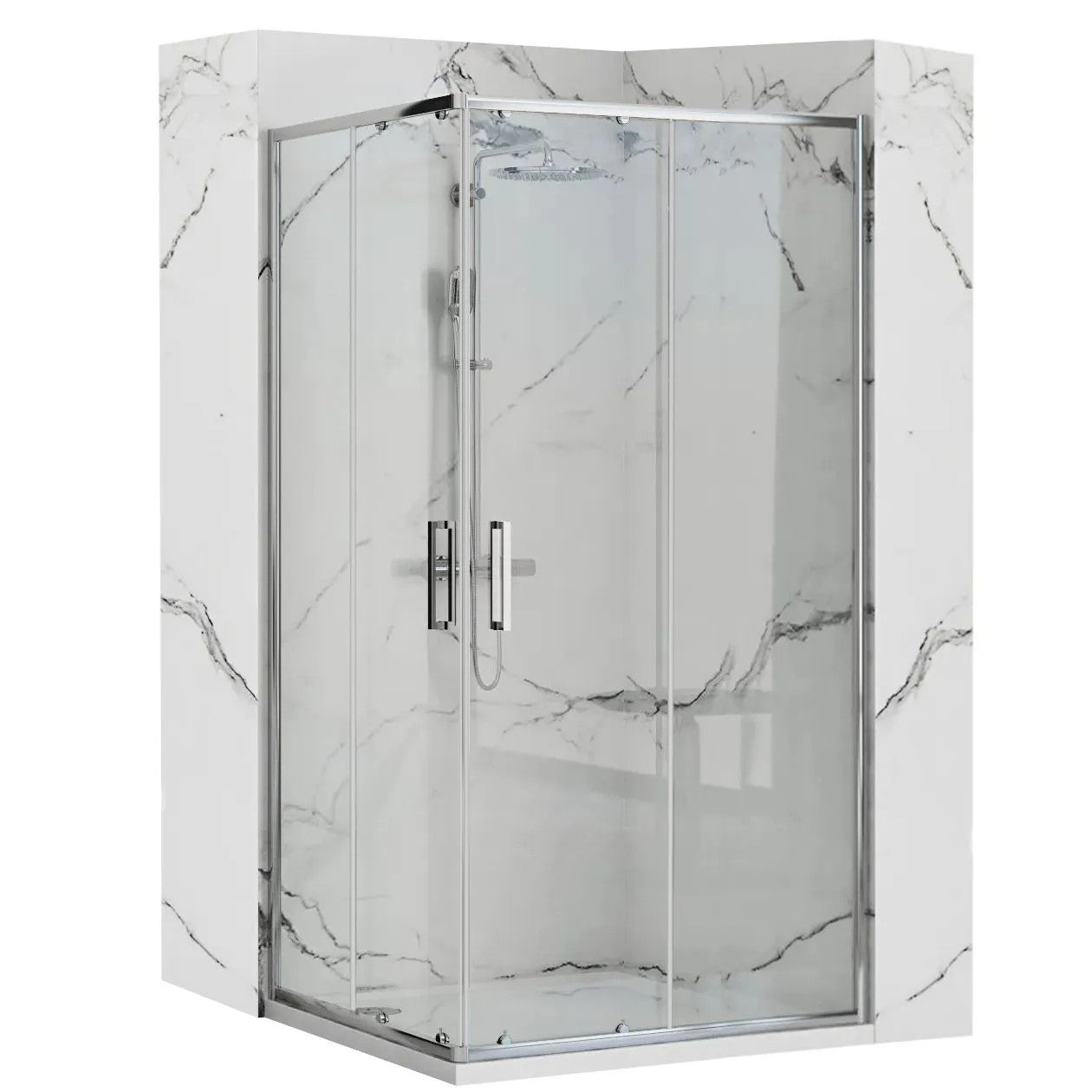 Sprchovací kút REA PUNTO 80x100 S detským bazénom Savoy black 1