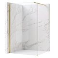 Sprchová zástena Rea Flexi Transparent / Brush Gold 140  1