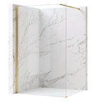 Sprchová zástena Rea Flexi Transparent / Brush Gold 80  1