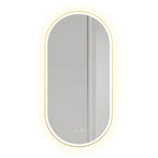 Zrkadlo LED OVL 50x100cm Brush Gold  1