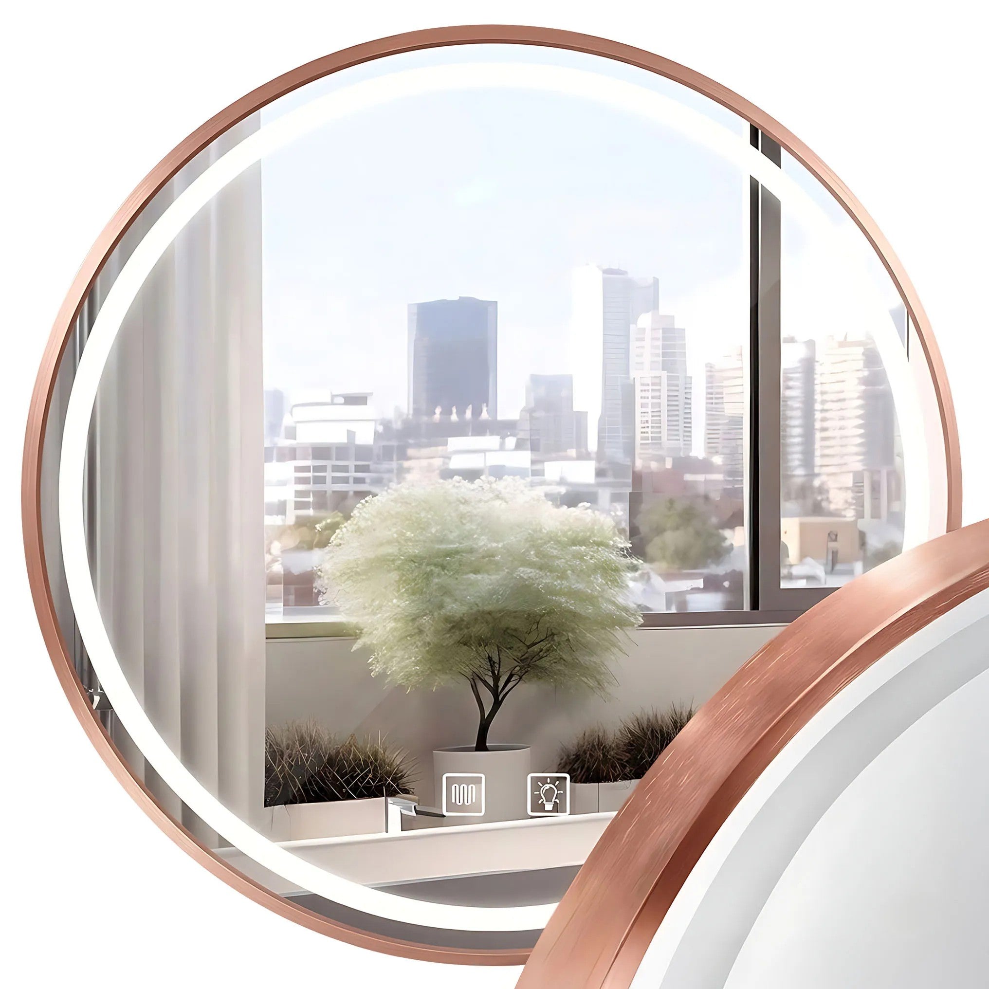 Zrkadlo LED 50cm MMJ BRUSH COPPER  1
