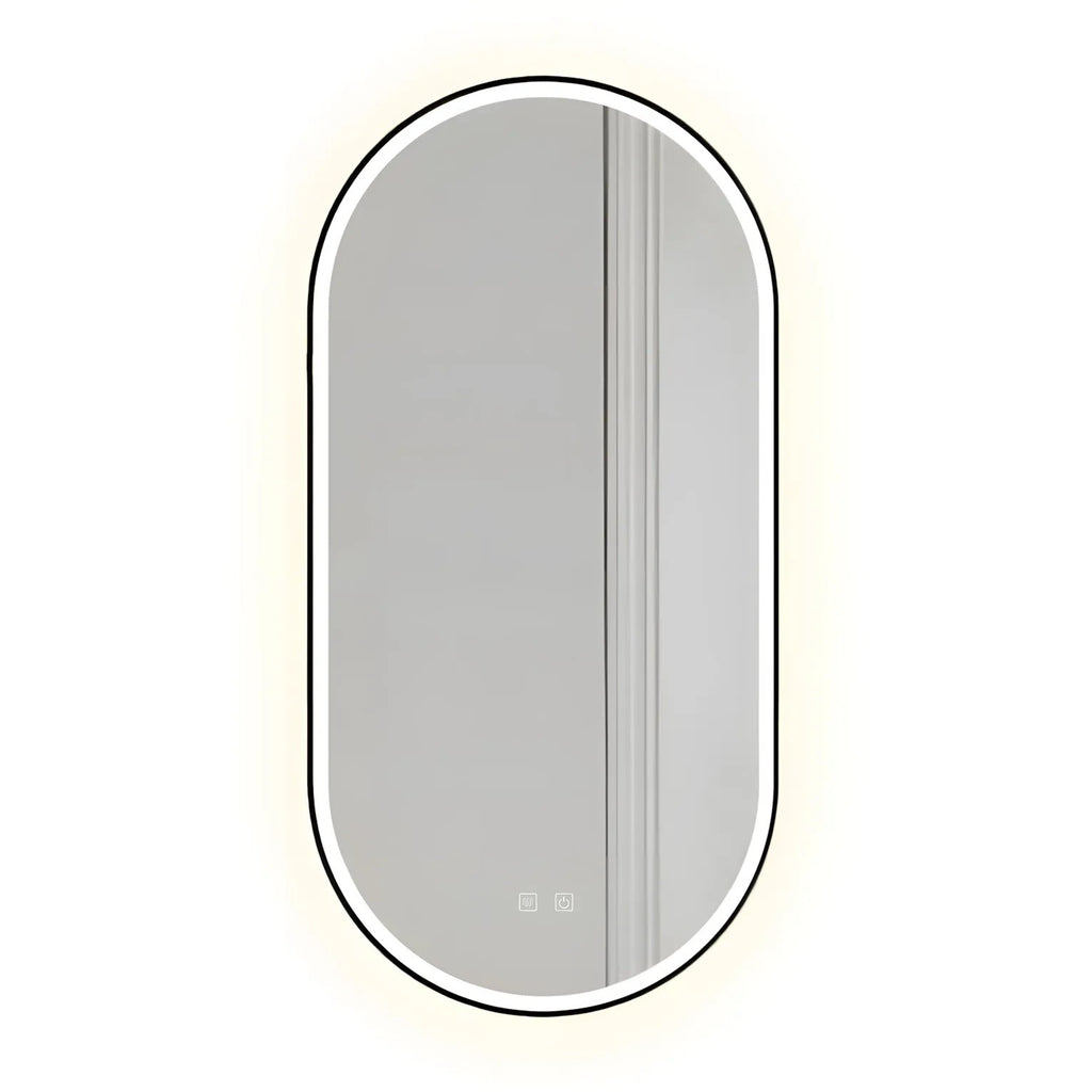 Zrkadlo LED OVL 50x100cm Black  1