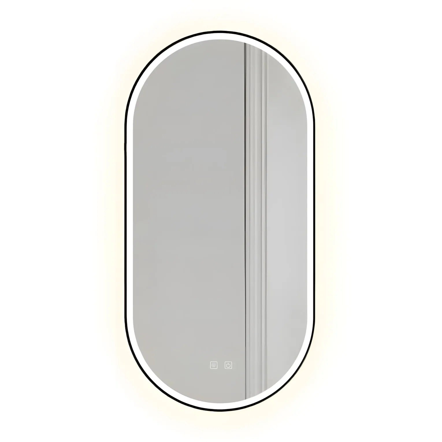 Zrkadlo LED OVL 50x100cm Black  1