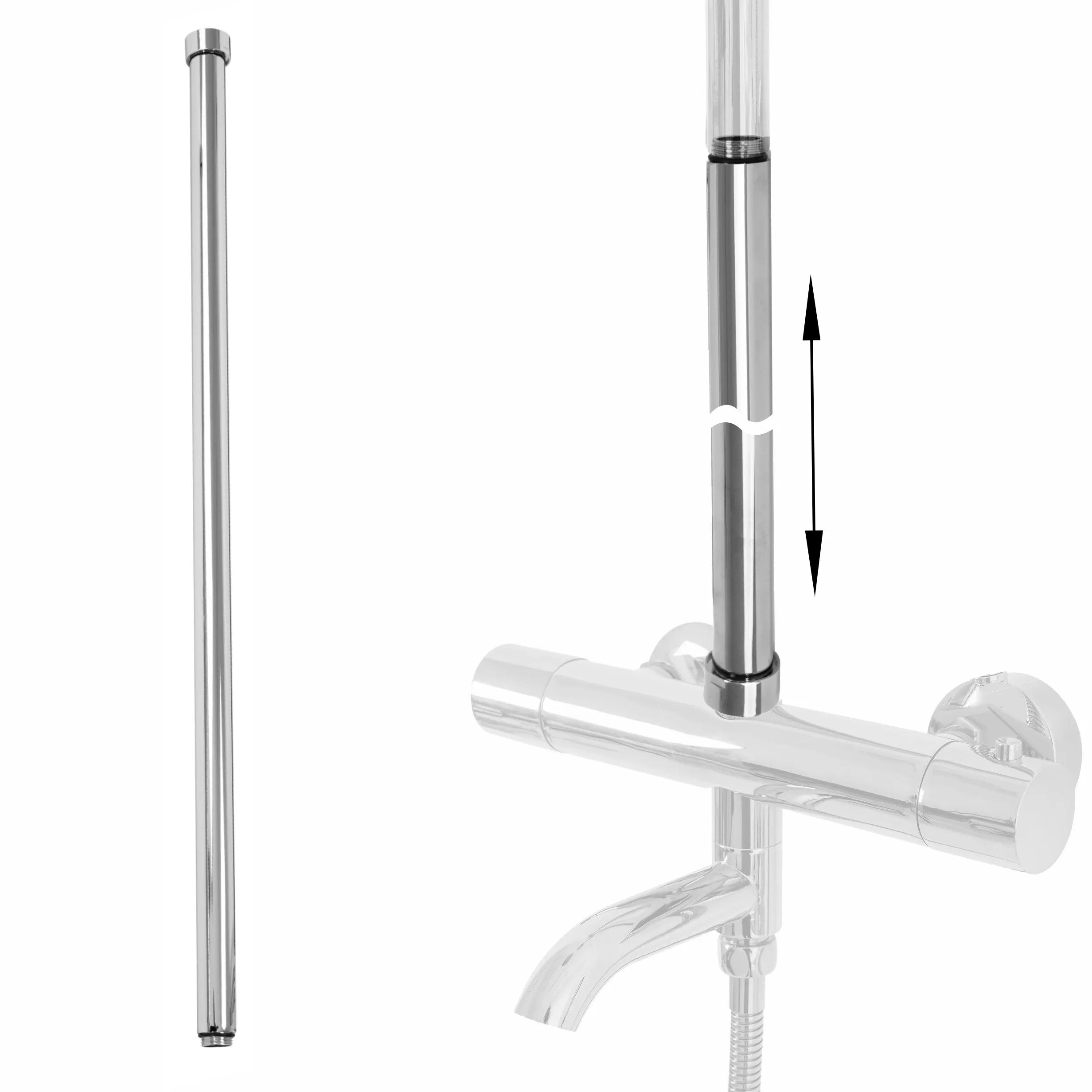 Predĺženie pre vaňovú/sprchovú súpravu CHROM 60cm  1
