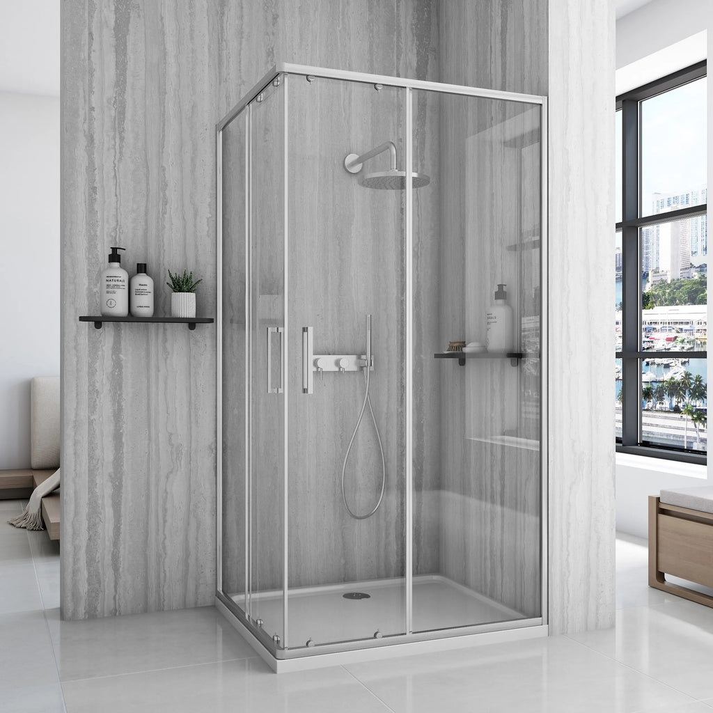Sprchovací kút REA City 80x100 Nickel Brush Bez sprchovej vaničky 1