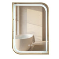 Zrkadlo LED ZONE 70X50 BRUSH GOLD  1