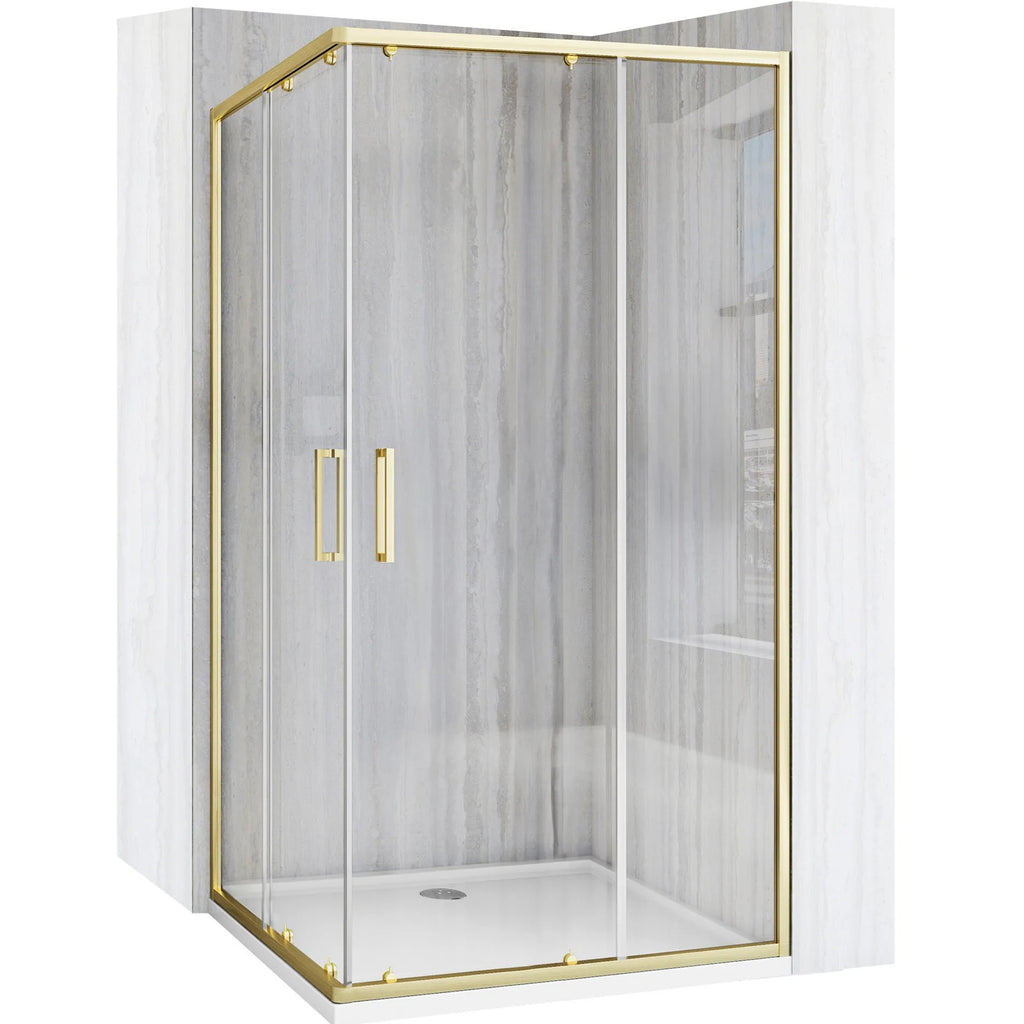 Sprchovací kút REA City 80x100 Brush Gold Bez sprchovej vaničky 1