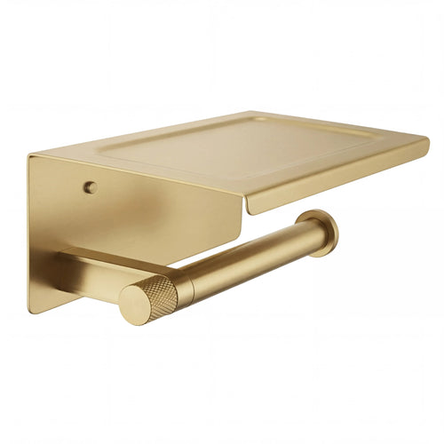 Držiak na toaletný papier s poličkou 39105A ORI Brush Gold  1