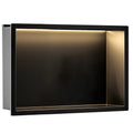 VSTAVANÁ KÚPEĽŇOVÁ POLICA LED 30x45 black  1