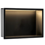 VSTAVANÁ KÚPEĽŇOVÁ POLICA LED 30x45 black  1