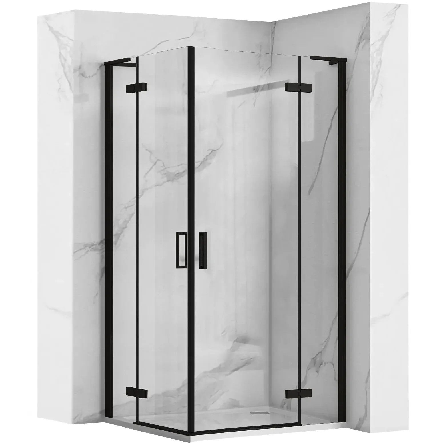 Sprchová kabína REA Hugo Double Black 80x80  1