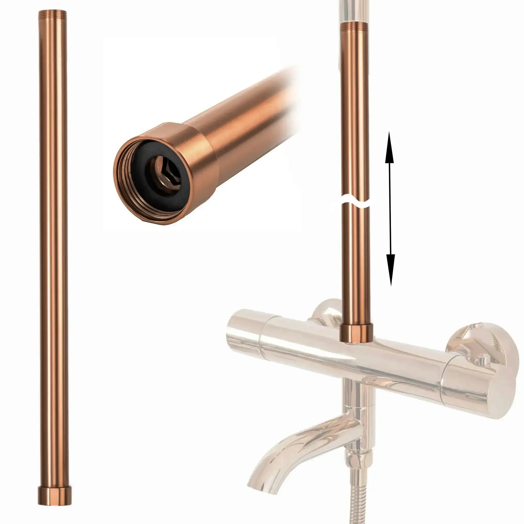 Predĺženie pre vaňovú/sprchovú súpravu BRUSH COPPER 50cm  1