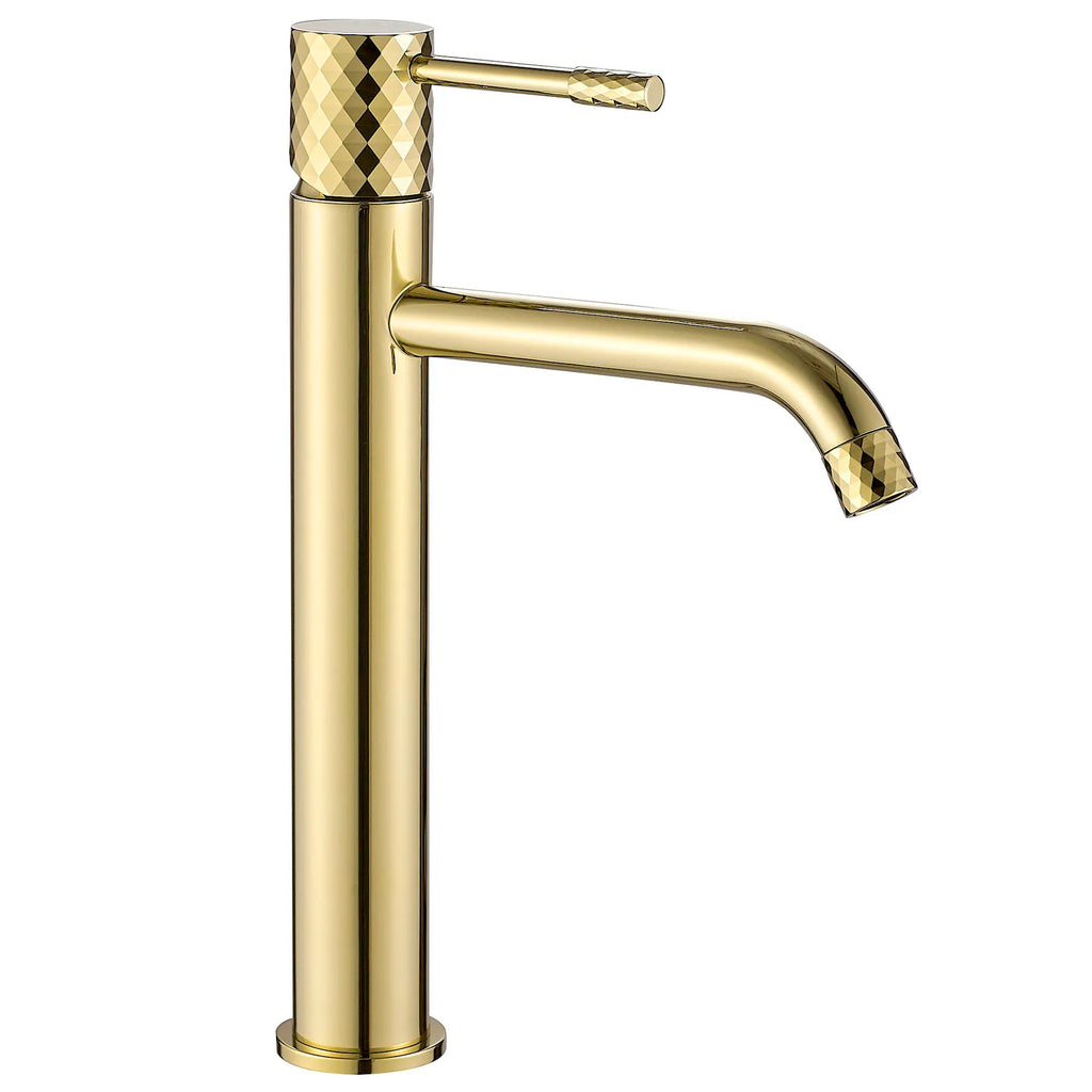 Umývadlový faucet Rea Lungo Diamond Gold vysoký  1