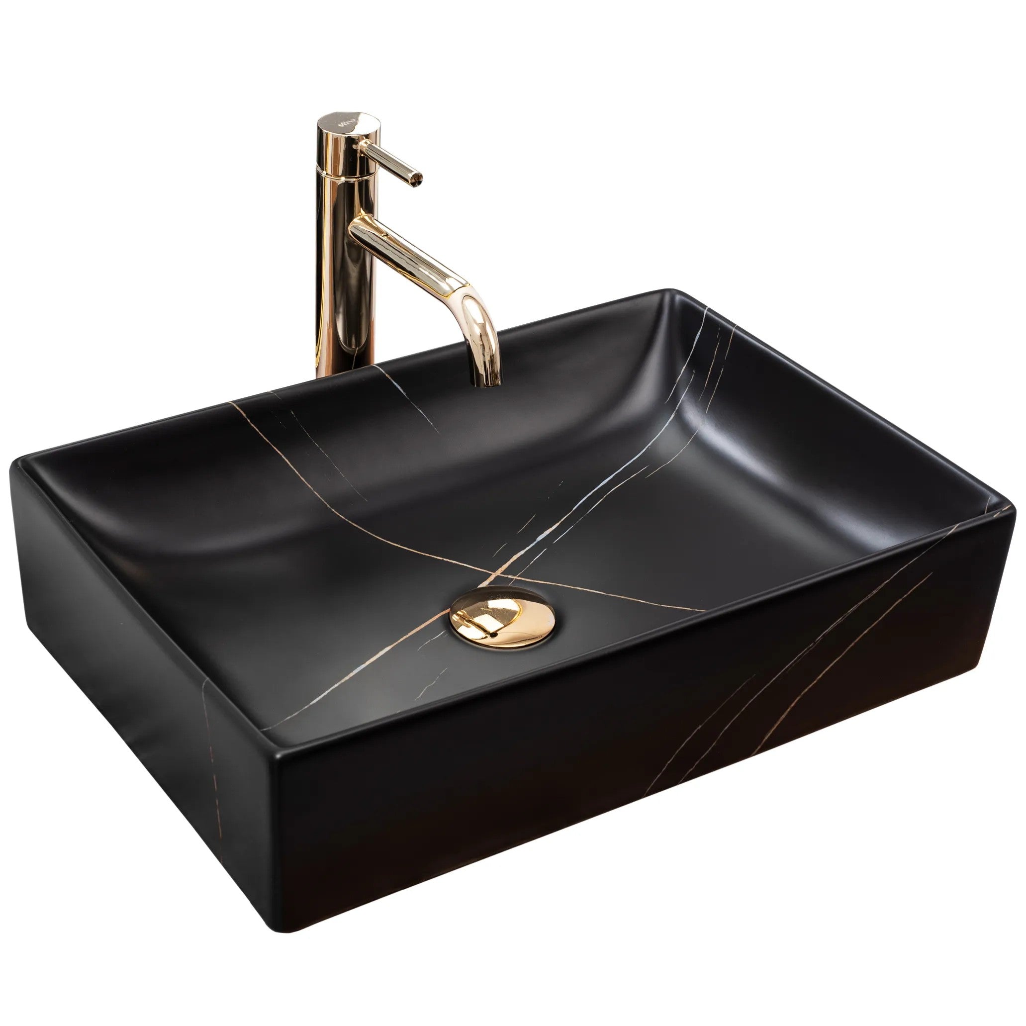 Umývadlo na dosku REA Inga Black Marble Mat  1