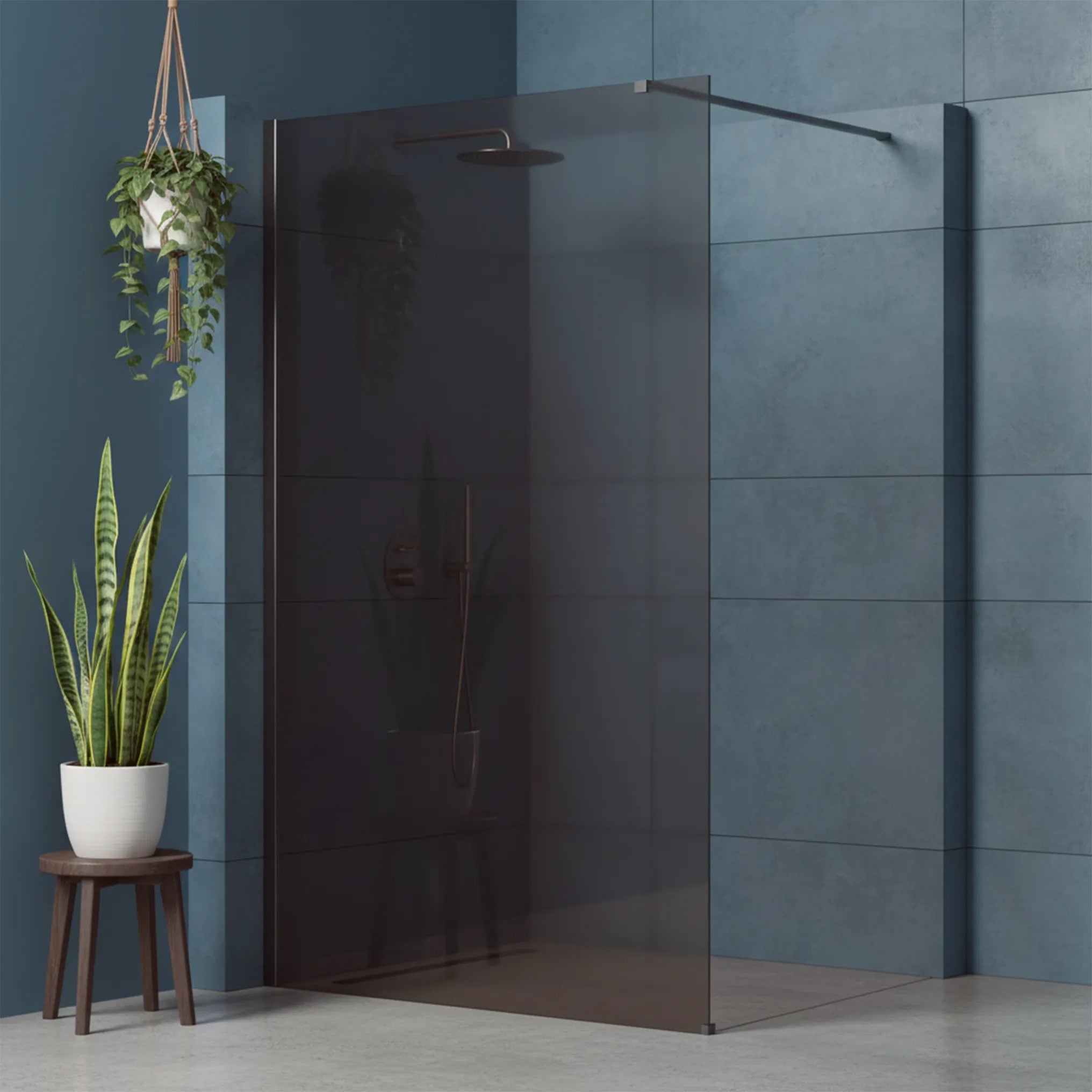 Sprchová zástena Rea Flexi Brown/ Titan 110  1