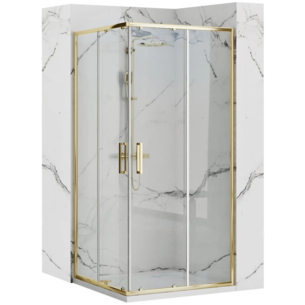 Sprchovací kút REA PUNTO 80x80 Gold S detským bazénom Savoy black 1