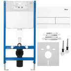 Podomietkový WC systém K011A-Q + tlačidlá T White Glass  1