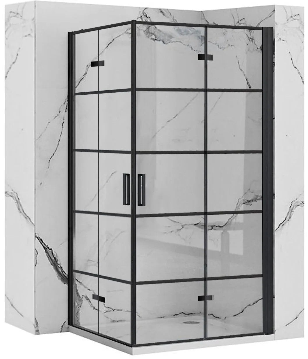Sprchová kabína Rea Molier Black Double 80x80  1
