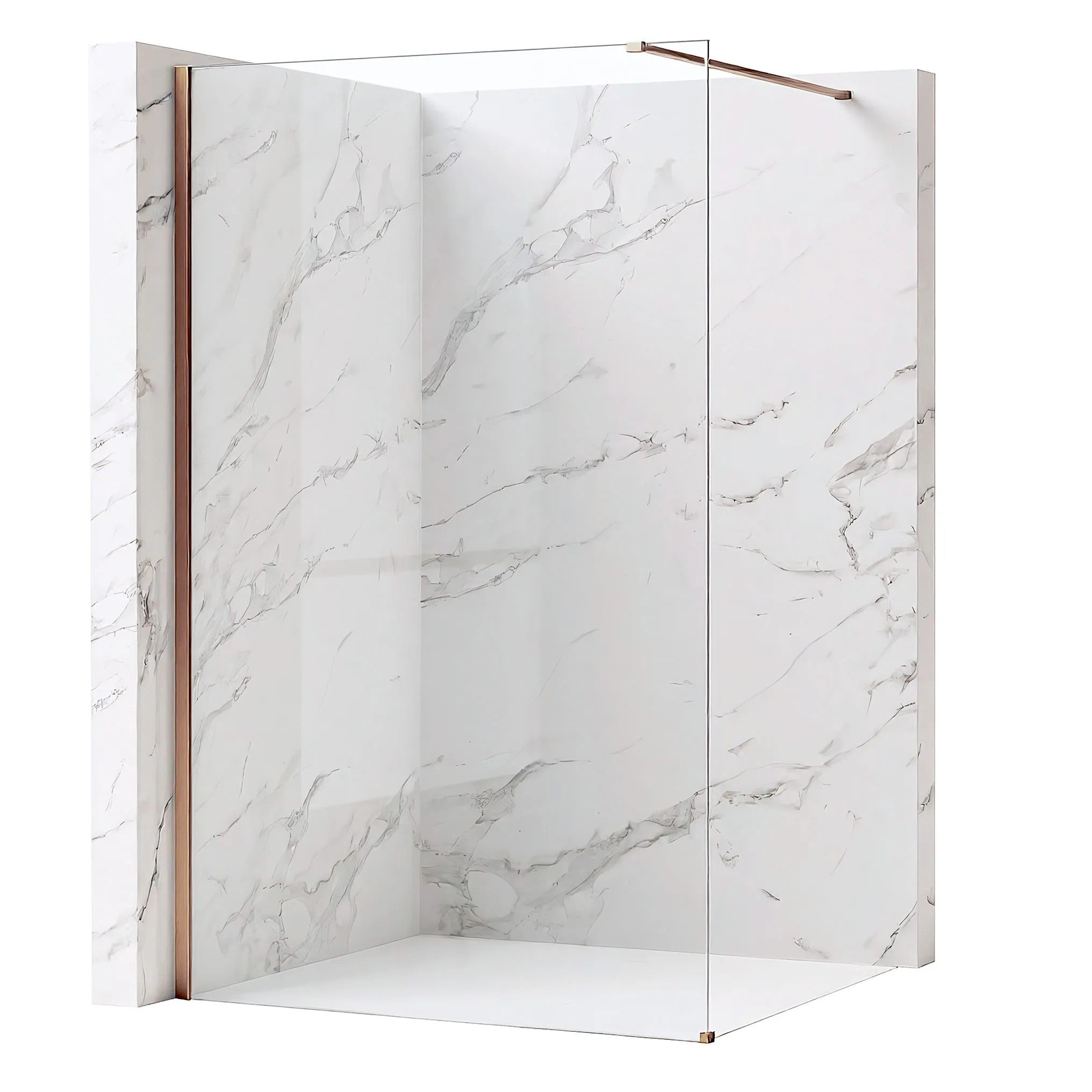 Sprchová zástena Rea Flexi Transparent / Brush Copper 80  1