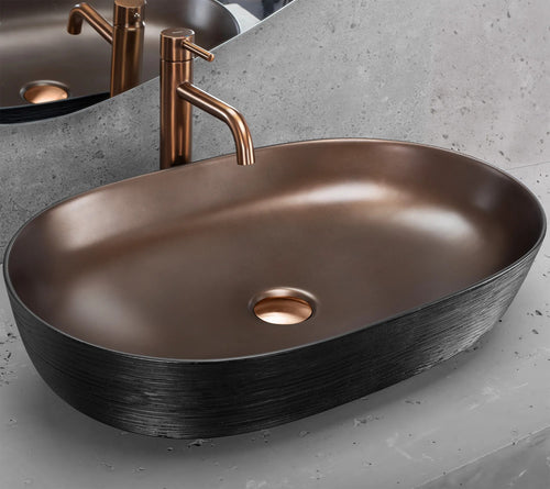 Keramické umývadlo na dosku CLEO 61 Copper Bush / Black  1