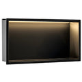 VSTAVANÁ KÚPEĽŇOVÁ POLICA LED 30x60 black  1