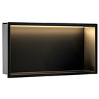 VSTAVANÁ KÚPEĽŇOVÁ POLICA LED 30x60 black  1