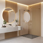 Sprchová zástena Rea Flexi Transparent / Brush Gold 120  1
