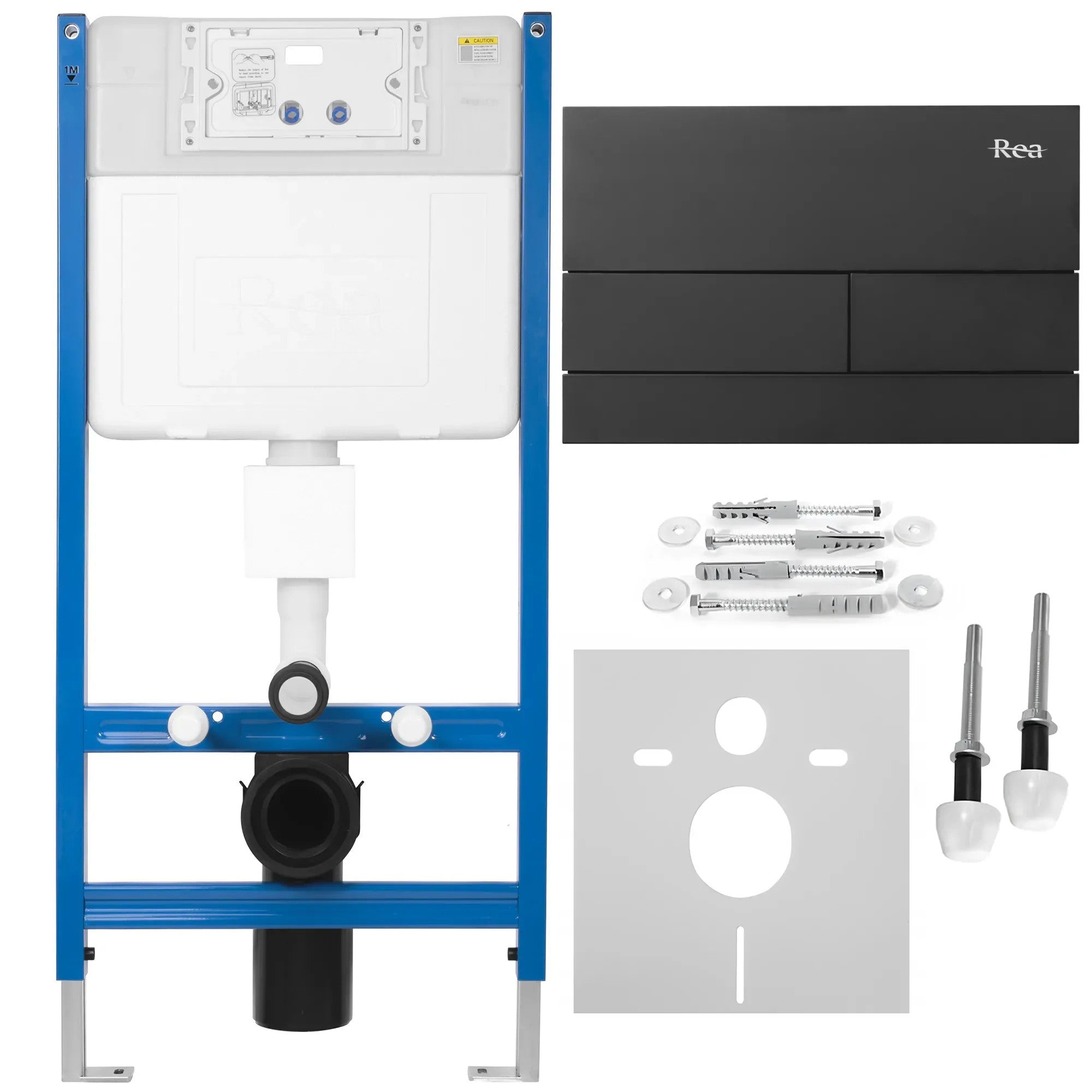 Podomietkový WC systém K011A-Q + tlačidlá T Black  1