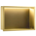 VSTAVANÁ KÚPEĽŇOVÁ POLICA LED 30x45 brush gold  1