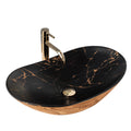 Umývadlo na dosku REA Royal In Black Marble Gold  1